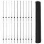 Postes de Valla 22 pcs U-Channel Gris 120 cm Acero | Foro24.es | Tu tienda online para hogar, jardín y más Foro24.es
