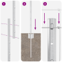 Posts para Cerca  22 pcs U-Channel 100 cm Acero Galvanizado | Foro24.es | Tu tienda online para hogar, jardín y más Foro24.es