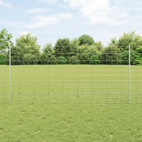 Postes de Cerca 22 pcs U-Channel 120 cm Acero