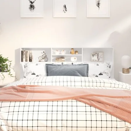 Glänzend weißes Kopfteilmöbel 180x19x103,5 cm von vidaXL, Kopf- und Fußteile - Ref: Foro24-811886, Preis: 67,00 €, Rabatt: %