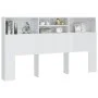 Glänzend weißes Kopfteilmöbel 180x19x103,5 cm von vidaXL, Kopf- und Fußteile - Ref: Foro24-811886, Preis: 67,00 €, Rabatt: %