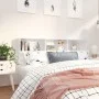 Glänzend weißes Kopfteilmöbel 180x19x103,5 cm von vidaXL, Kopf- und Fußteile - Ref: Foro24-811886, Preis: 67,00 €, Rabatt: %