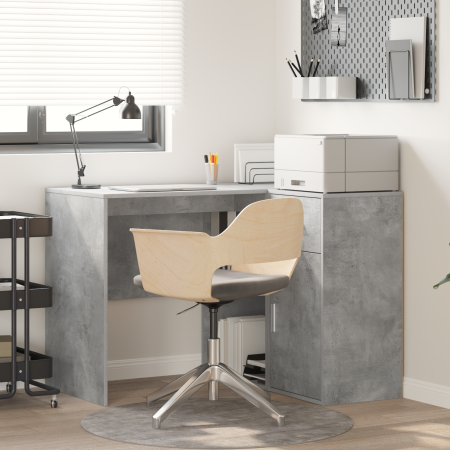 Escritorio Esquinero Gris Concreto 102x88x75 cm Madera de Calidad de , Escritorios - Ref: Foro24-3337276, Precio: 140,97 €, D...