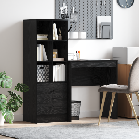 Escritorio con Almacenamiento Roble Negro Madera Elaborada | Foro24.es | Tu tienda online para hogar, jardín y más Foro24.es