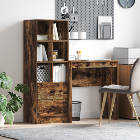 Escritorio con almacenamiento Roble ahumado Madera elaborada | Foro24.es | Tu tienda online para hogar, jardín y más Foro24.es