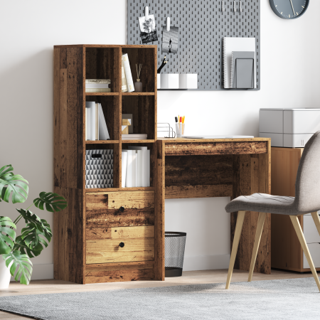 Escritorio con Almacenamiento Madera Vieja Madera Elaborada by , Sideboards - Ref: Foro24-3337311, Price: 138,33 €, Discount: %