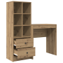 Escritorio con Almacenamiento de Roble Madera | Foro24.es | Tu tienda online para hogar, jardín y más Foro24.es