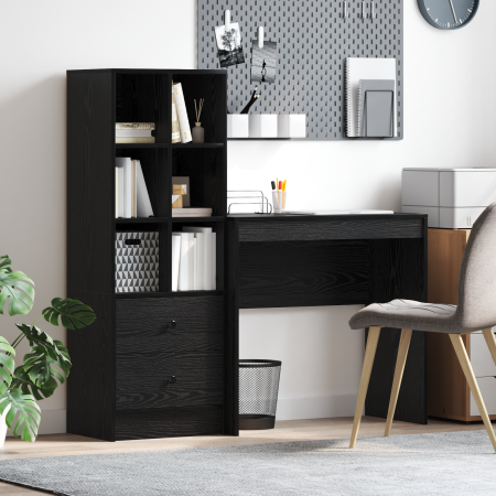 Escritorio con Almacenamiento Roble Negro Madera Ingenierizada | Foro24.es | Tu tienda online para hogar, jardín y más Foro24.es