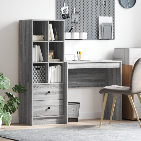 Escritorio con Almacenamiento Gris Sonoma Madera Elaborada | Foro24.es | Tu tienda online para hogar, jardín y más Foro24.es