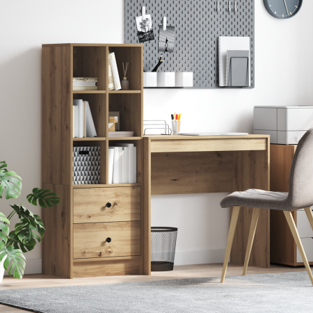 Escritorio con Almacenamiento Roble Artesanal Madera Elaborada | Foro24.es | Tu tienda online para hogar, jardín y más Foro24.es