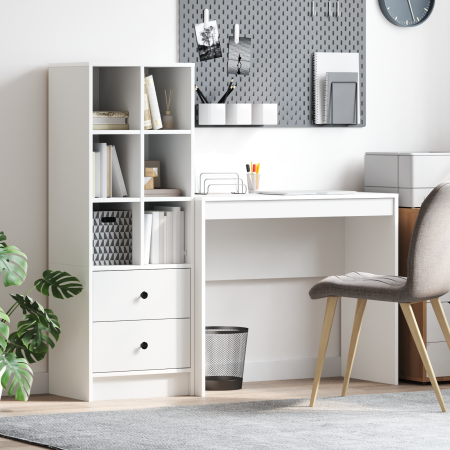Escritorio con Almacenamiento en Madera Blanca | Foro24.es | Tu tienda online para hogar, jardín y más Foro24.es
