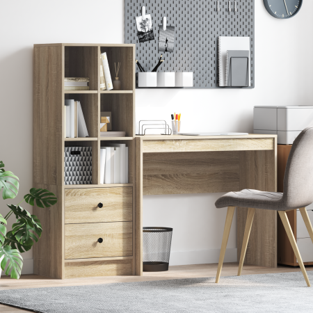 Escritorio con almacenamiento roble sonoma madera elaborada | Foro24.es | Tu tienda online para hogar, jardín y más Foro24.es