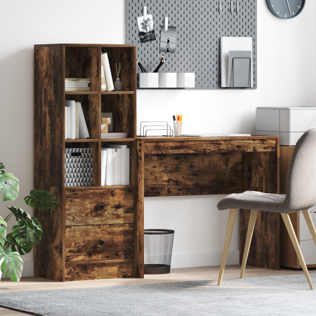 Escritorio con Almacenamiento Roble Ahumado Madera | Foro24.es | Tu tienda online para hogar, jardín y más Foro24.es
