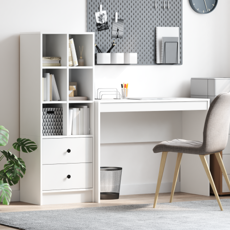 Escritorio Blanco de Madera con Almacenamiento by , Sideboards - Ref: Foro24-3337329, Price: 150,69 €, Discount: %