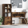 Escritorio con almacenamiento roble ahumado madera manufacturada | Foro24.es | Tu tienda online para hogar, jardín y más Foro24.es