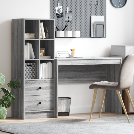 Escritorio con Almacenamiento Gris Sonoma de Madera Ingenierada | Foro24.es | Tu tienda online para hogar, jardín y más Foro24.es