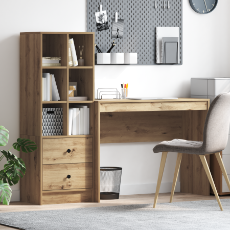 Escritorio con almacenamiento roble artesanal madera elaborada de , Aparadores - Ref: Foro24-3337336, Precio: 146,33 €, Descu...