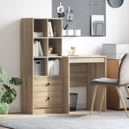 Escritorio con Almacenamiento Sonoma Oak Madera Elaborada von , Sideboards - Ref: Foro24-3337339, Preis: 145,48 €, Rabatt: %