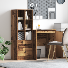 Escritorio con Almacenamiento Madera Vieja Madera Elaborada by , Sideboards - Ref: Foro24-3337343, Price: 145,48 €, Discount: %