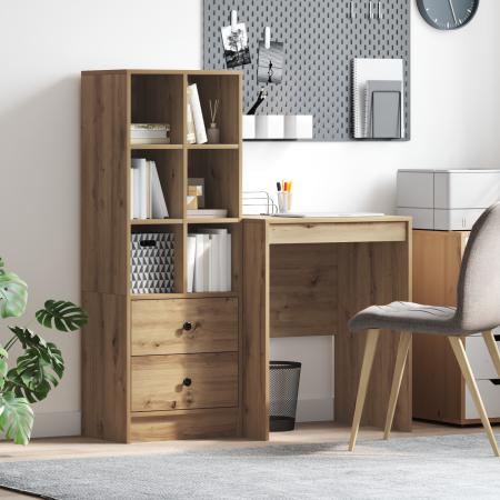 Escritorio con almacenamiento Roble artesanal Madera elaborada | Foro24.es | Tu tienda online para hogar, jardín y más Foro24.es