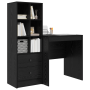 Escritorio con Almacenamiento Roble Negro Madera Elaborada de , Aparadores - Ref: Foro24-3337346, Precio: 157,37 €, Descuento: %