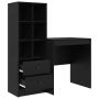 Escritorio con Almacenamiento Roble Negro Madera Elaborada de , Aparadores - Ref: Foro24-3337346, Precio: 157,37 €, Descuento: %
