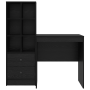Escritorio con Almacenamiento Roble Negro Madera Elaborada de , Aparadores - Ref: Foro24-3337346, Precio: 157,37 €, Descuento: %