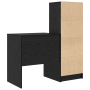 Escritorio con Almacenamiento Roble Negro Madera Elaborada de , Aparadores - Ref: Foro24-3337346, Precio: 157,37 €, Descuento: %