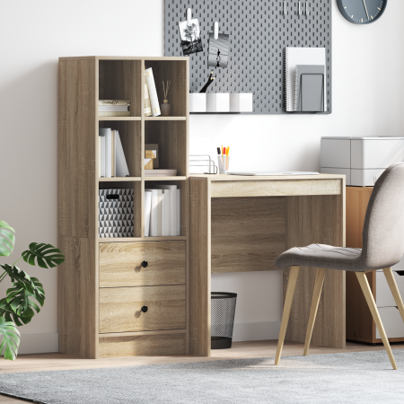 Escritorio con Almacenamiento Roble Sonoma Madera Elaborada | Foro24.es | Tu tienda online para hogar, jardín y más Foro24.es