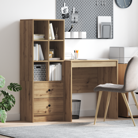 Escritorio con Almacenamiento Roble Artesanal Madera Elaborada | Foro24.es | Tu tienda online para hogar, jardín y más Foro24.es