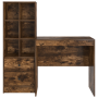 Escritorio  con Almacenamiento Roble Ahumado Madera Trabajada | Foro24.es | Tu tienda online para hogar, jardín y más Foro24.es