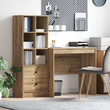 Escritorio  con almacenamiento de roble artesanal y madera elaborada | Foro24.es | Tu tienda online para hogar, jardín y más Foro24.es