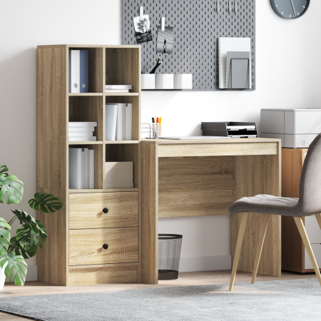 escritorio con almacenamiento roble sonoma madera ingenierizada | Foro24.es | Tu tienda online para hogar, jardín y más Foro24.es