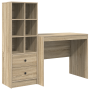 escritorio con almacenamiento roble sonoma madera ingenierizada | Foro24.es | Tu tienda online para hogar, jardín y más Foro24.es