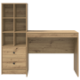 Escritorio con Almacenamiento Roble Artesanal Madera Elaborada de , Aparadores - Ref: Foro24-3337368, Precio: 159,62 €, Descu...