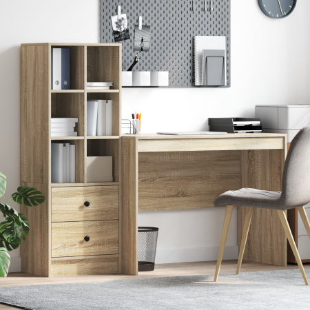 Escritorio con Almacenamiento Roble Sonoma Madera | Foro24.es | Tu tienda online para hogar, jardín y más Foro24.es