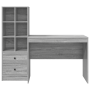 Escritorio con Almacenamiento Gris Sonoma Madera de Ingeniería | Foro24.es | Tu tienda online para hogar, jardín y más Foro24.es