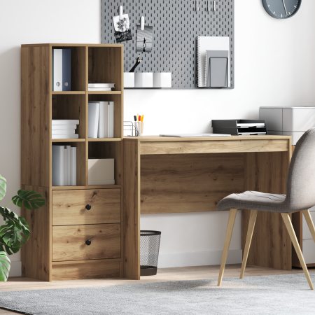 Escritorio con Almacenamiento Roble Artesanal Madera Elaborada | Foro24.es | Tu tienda online para hogar, jardín y más Foro24.es