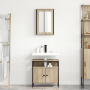 Juego de Gabinetes de Baño de 2 Piezas de Madera de Roble Claro | Foro24.es | Tu tienda online para hogar, jardín y más Foro24.es