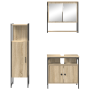 Conjunto de Muebles de Baño de 3 piezas en Roble Claro de Madera de Calidad | Foro24.es | Tu tienda online para hogar, jardín y más Foro24.es