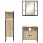 Conjunto de Muebles de Baño de 3 Piezas en Roble Sonoma de Madera de Ingeniería de , Tocadores de baño - Ref: Foro24-3345136,...