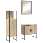 Set de Muebles de Baño de 3 Piezas Roble Sonoma Madera Elaborada de , Tocadores de baño - Ref: Foro24-3345145, Precio: 135,87 €