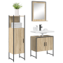 Set de Muebles de Baño de 3 Piezas Roble Sonoma Madera Elaborada de , Tocadores de baño - Ref: Foro24-3345145, Precio: 135,87 €