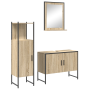 Juego de Muebles de Baño de 3 Piezas de Roble Sonoma de Madera Elaborada de , Tocadores de baño - Ref: Foro24-3345146, Precio...