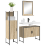 Juego de Muebles de Baño de 3 Piezas de Roble Sonoma de Madera Elaborada de , Tocadores de baño - Ref: Foro24-3345146, Precio...