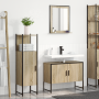 Juego de Muebles de Baño de 3 Piezas de Roble Sonoma de Madera Elaborada de , Tocadores de baño - Ref: Foro24-3345146, Precio...
