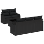 Juego de Sofá de Jardín de 6 Piezas con Cojines Ratán Sintético Negro von , Outdoor-Sofas - Ref: Foro24-3345583, Preis: 436,3...