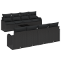 Conjunto de Sofá de Jardín de 9 Piezas con Cojines Negro Ratán Poliéster von , Outdoor-Sofas - Ref: Foro24-3345633, Preis: 60...