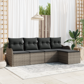 Conjunto de Sofá de Jardín de 5 Piezas con