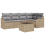 Juego de Sofás de Jardín de 6 Piezas con Cojines de Rattan Sintético Negro by , Outdoor sofas - Ref: Foro24-3345710, Price: 4...